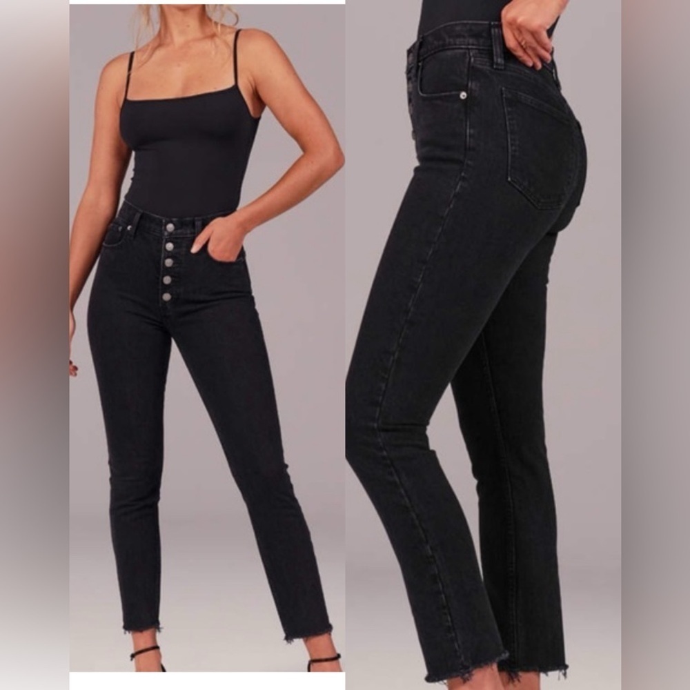 Abercrombie&Fitch The Skinny High Rise Jeans in Black ,‎ size 28/6